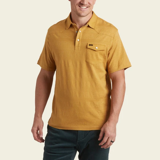 Howler Bros. Men's Ranchero Jacquard Polo : Mescal Jacquard 4 Howler Bros. Men's Ranchero Jacquard Polo : Mescal Jacquard - Image 2