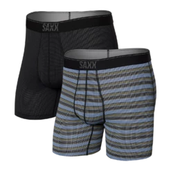 Saxx Men's Quest Quick Dry Mesh Boxer Brief With Fly 2PK